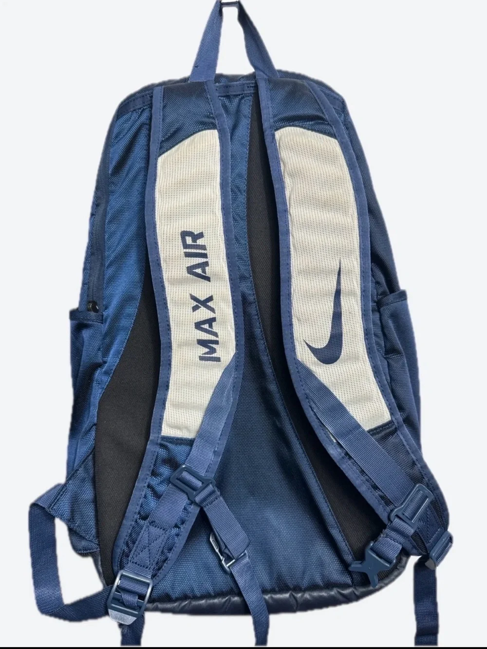 Nike Navy and Black Mesh Front Backpack